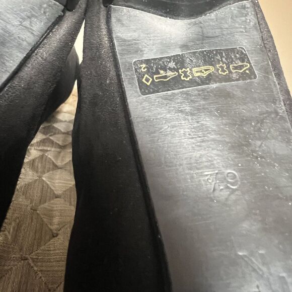 Peter Kaiser Black Suede Stretch Heeled Tall Pull On Boots UK 6.5 US 9 - Picture 13 of 16